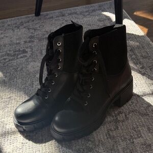 Steve Madden Black Combat Boots